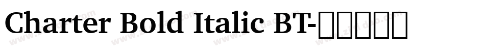 Charter Bold Italic BT字体转换